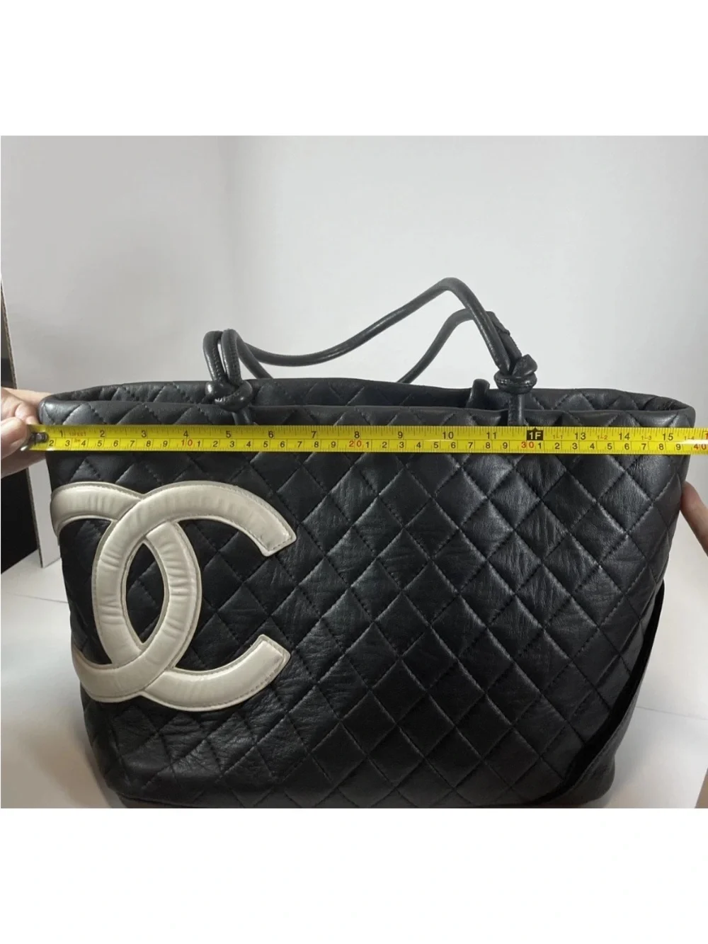 CHANEL Cambon Line Large Shoulder Lambskin Tote/Bag